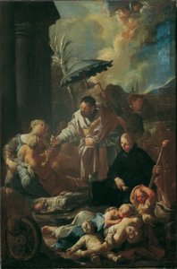 Saint Francis Xavier blandt pestofrene i Goa