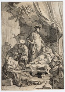 Saints Cosmas og Damian plejer de syge af Paul Troger