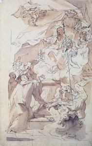 Jomfruen og Jesusbarnet med Sankt Bernhard, 1700-tallet.