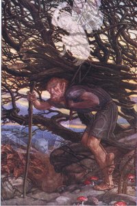 Og dog skal jeg forbande, illustration fra Stormen, 1908 af Paul Vincent Woodroffe
