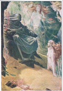 Fuldfavne fem din far lyver: af hans knogler er koraller lavet, illustration fra The Tempest, 1908