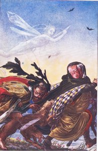 Raseri! Raseri! Tre, tyran, der Hark! Hark!, illustration fra The Tempest, 1908 af Paul Vincent Woodroffe