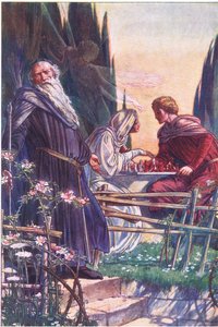 Søde Herre, du spiller mig falsk, illustration fra The Tempest, 1908 af Paul Vincent Woodroffe