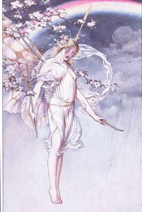 Himlens dronning, hvis vandige bue og rod og jeg, venter på at forlade disse, illustration fra The Tempest, 1908