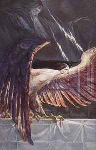 The Tempest af William Shakespeare, Act III, Scene 3 (farve litho) af Paul Vincent Woodroffe