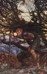 Stormen af William Shakespeare, 2. akt, scene 2 (farve litho) af Paul Vincent Woodroffe