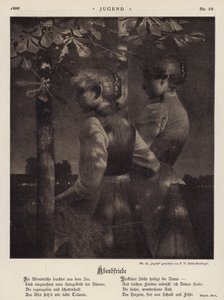 Aftenfred (litho) af Paul Wilhelm Keller-Reutlingen