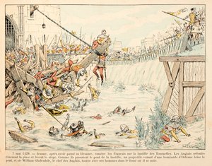 Illustration taget fra bogen "" Joan of Arc "" af Theodore Cahu og illustreret af Paul De Semant (1855-1915): Den 7. maj af Paul de Semant