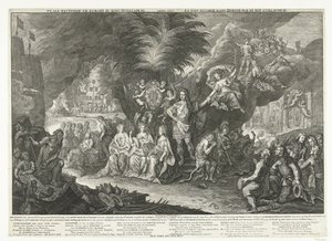 Allegori om kong Vilhelm III som Fredsbringer i Europa, 1697 Fred genoprettet i Europa af kong Vilhelm III / Anno 1697 / La Paix retablie dans l