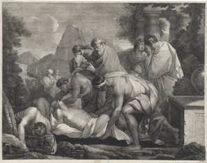 Tobit begraver de døde