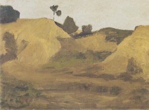 Landschaft am Weyerberg af Paula Modersohn-Becker