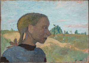 Portræt af en pige af Paula Modersohn-Becker