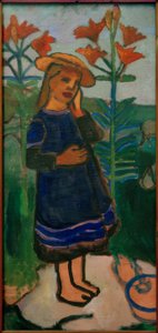 Elsbeth mellem ildliljer af Paula Modersohn Becker