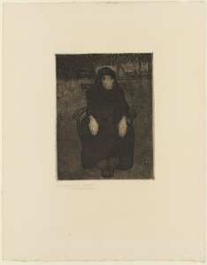 Siddende gammel kvinde af Paula Modersohn Becker
