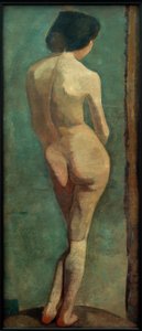 Stående kvindelig nøgen bagfra af Paula Modersohn Becker