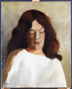 Ung kvinde med hår ned, ca. 1897 af Paula Modersohn Becker