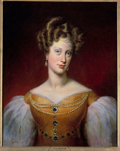 Portræt af Marie Caroline, prinsesse af Bourbon - Sicilien og hertuginde af Berry (1798-1870) Maleri af Paulin Guerin (1783-1855) 1819 søn. 0,69x0,54 m