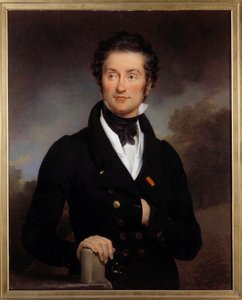 Portræt af forfatteren Charles Nodier (1780-1844) Han holdt en litterær salon, hvor de store romantiske kunstnere (Hugo, Lamartine, Vigny...) Maleri af Paulin Guerin (1783-1855) 19. århundrede. Paris, Arsenals bibliotek. af Paulin Jean Baptiste Guerin