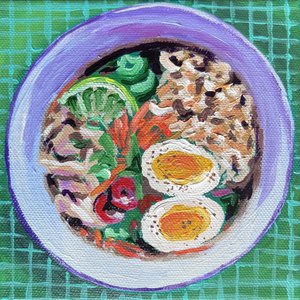 Farverig ramen-skål af Pauline Wegman | Key and Sea Creative