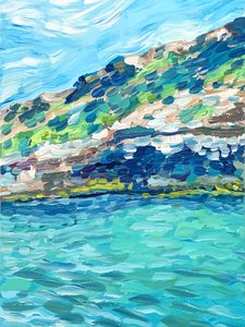 Livlige kystfarvande af Pauline Wegman | Key and Sea Creative