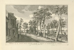 Udsigt over den sydvestlige Binnensingel (Zuidwal) i Haag Udsigt over Zuid-West Binnen Cingel på Delft og Wateringen i Haag (titel på objekt) Otte ansigter i Haag (serietitel)