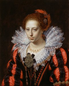 Portræt af en ung dame af Paulus Moreelse