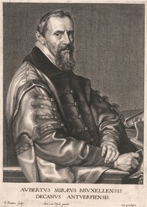 Aubertus Mireus fra Bruxelles, dekan for Antwerpen af Paulus Pontius