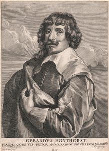 Gerardus Honthorst, storgrevemaler af menneskelige figurer af Paulus Pontius