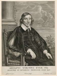 Portræt af Adolph Vorst, professor i Leiden af Paulus Pontius