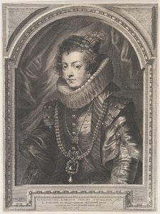 Portræt af Elisabeth af Bourbon, dronning af Spanien, 1632., 1632. af Paulus Pontius