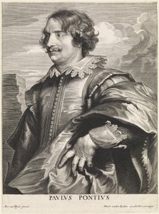 Portræt af gravøren Paulus Pontius af Paulus Pontius