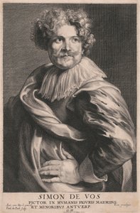 Simon de Vos, maler af store og små menneskelige figurer, Antwerpen af Paulus Pontius