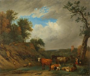 Hyrder med deres kvæg af Paulus Potter (after)