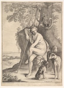 Siddende figur af jægerinden Diana, 1625-77. af Paulus Potter