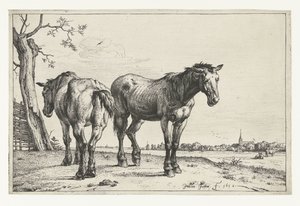 To plovheste Heste (serietitel) af Paulus Potter