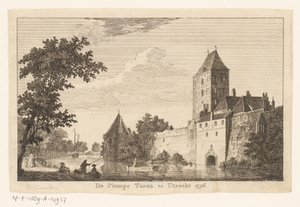 Udsigt over Plompe Toren i Utrecht, 1756 Plompe Toren i Utrecht 1756 (titel på objekt)