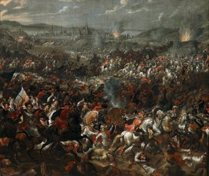 Slaget ved Wien den 12. september 1683, ca 1683-84 (olie på lærred) af Pauwel Casteels