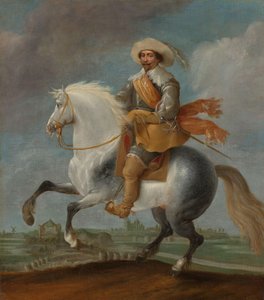 Prins Frederik Hendrik til Hest udenfor Befæstningen i 