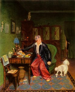 En aristokrat tager morgenmad eller silke på maven og intet indeni, 1849-1850, 1965.