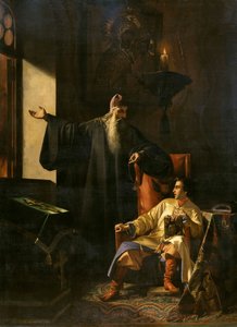 Ivan den Forfærdelige og præsten Silvester under Moskvas brand i 1547