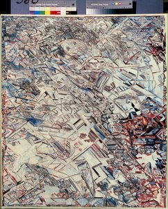 Sammensætning. Maleri af Pavel Nikolayevich Filonov (1883-1941), olie på lærred, russisk kunst, avantgarde, abstrakt kunst. Det russiske statsmuseum, Sankt Petersborg. af Pawel Nikolajewitsch Filonow