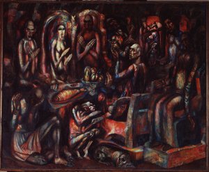 "La Fete des Rois" (Kongernes Fest) Maleri af Pavel Nikolayevich Filonov (1883-1941) 1913 Statens Russiske Museum, Sankt Petersborg af Pawel Nikolajewitsch Filonow