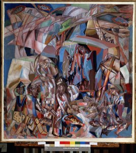 ""Fiskebåden"" (En fiskerbåd) Maleri af Pavel Nikolayevich Filonov (1883-1941) 1913-1914 Statens Russiske Museum, Sankt Petersborg af Pawel Nikolajewitsch Filonow