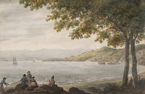 Shad Fishermen på kysten af Hudson River, 1811-ca. 1813. af Pavel Petrovic Svin