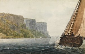 The Packet Mohawk of Albany Passing the Palisades, 1811-ca. 1813. af Pavel Petrovic Svin