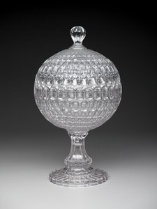 "Argus" dækket kompot, ca. 1855-75 (presset glas) af Pears and Co. Pittsburgh Bakewell
