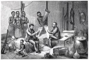 Livingstone og Stanley modtog aviser i Centralafrika, 1871-1873 af Pearson