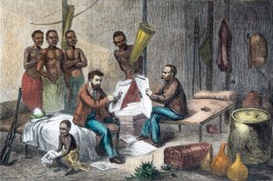 Livingstone og Stanley modtog aviser i Centralafrika, 1871-1873 af Pearson