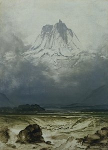 Landskabsundersøgelse, Nordnorge (olie på panel)
