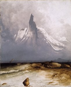 Stetind i tåge af Peder Balke